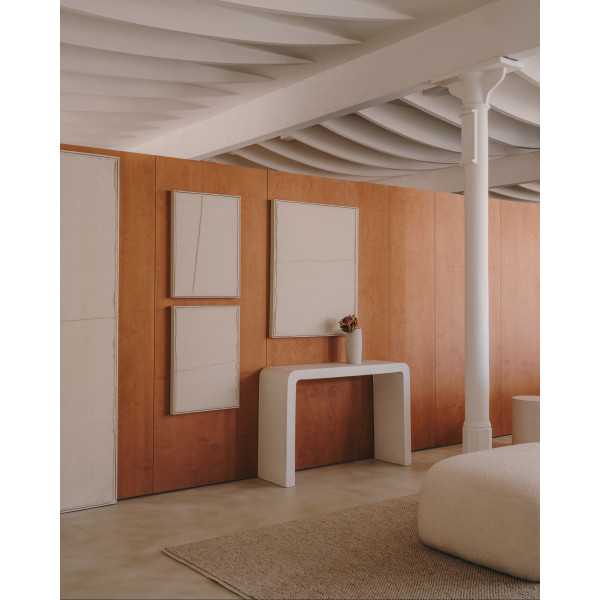 CONSOLE AIGUABLAVA EN CIMENT BLANC 120 X 80 CM