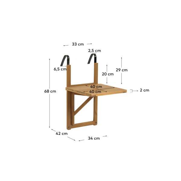 TABLE DE BALCON RABATTABLE AMARILIS...