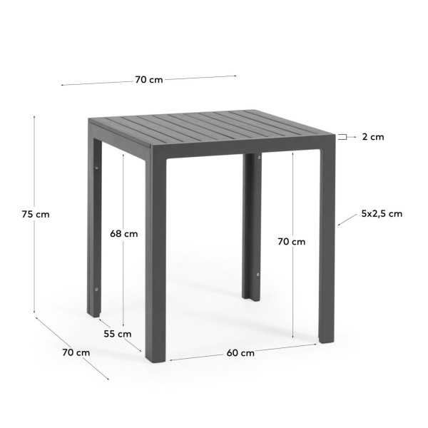 MESA DE JARDIM SIRLEY EM ALUMÍNIO...