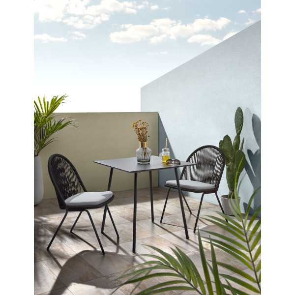 MATHIS FIBER CEMENT TABLE WITH BLACK...