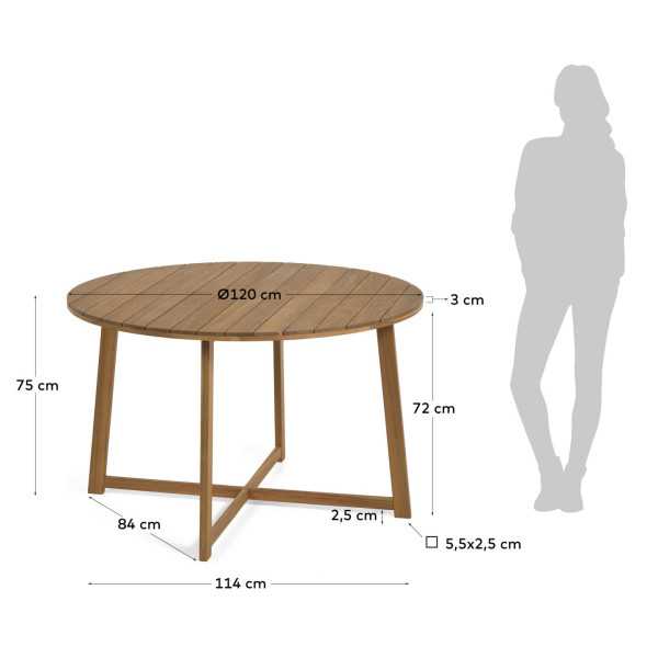 DAFNE ROUND GARDEN TABLE IN ACACIA...