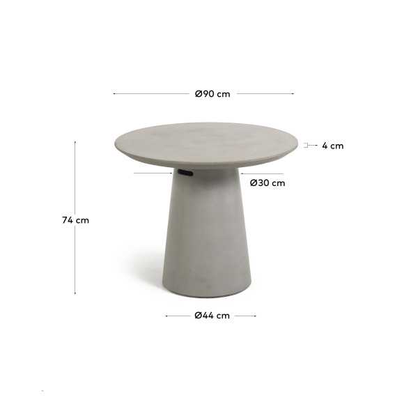 TABLE RONDE DE JARDIN ITAI EN CIMENT...