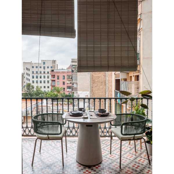 TABLE RONDE DE JARDIN ITAI EN CIMENT...