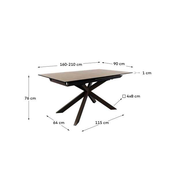 MESA EXTENSÍVEL ATMINDA EM GRÉS...