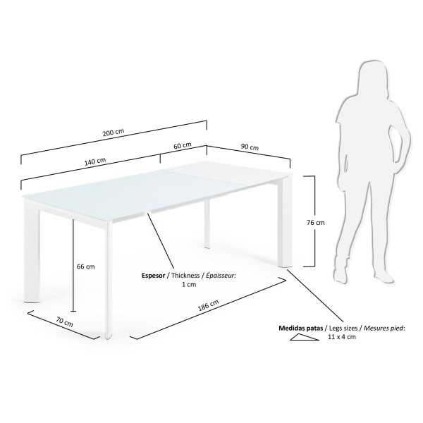 AXIS 140-200X90CM EXTENDABLE DINING...