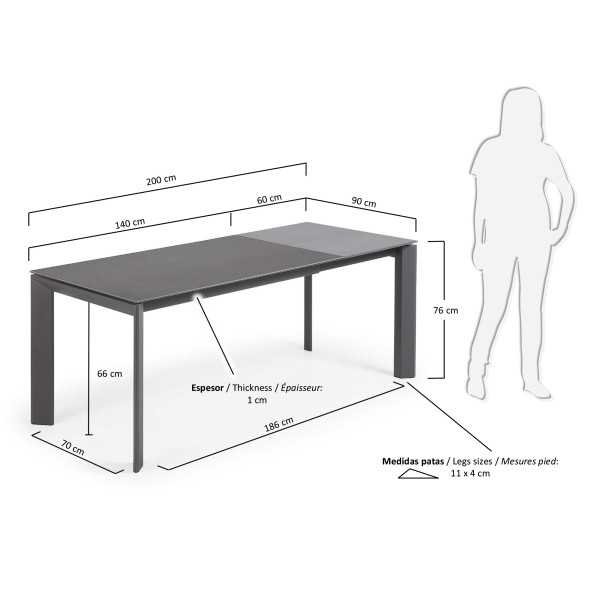AXIS EXTENDABLE TABLE PORCELAIN...