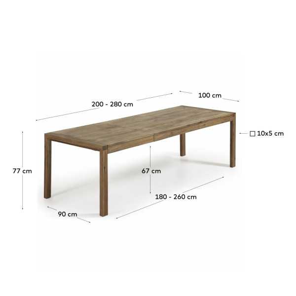 BRIVA EXTENDABLE TABLE OAK VENEER...