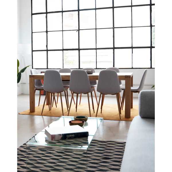 BRIVA EXTENDABLE TABLE OAK VENEER...