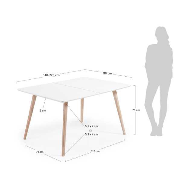 TABLE EXTENSIBLE EUNICE 140 (220) X...