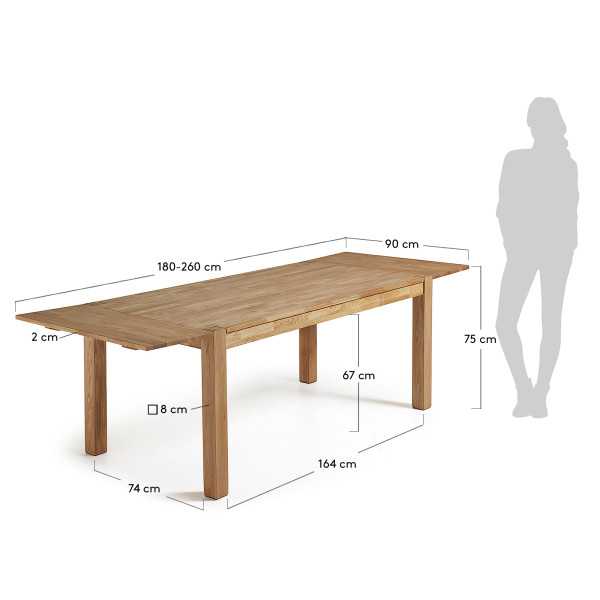 TABLE EXTENSIBLE ISBEL 180( 260) X 90...