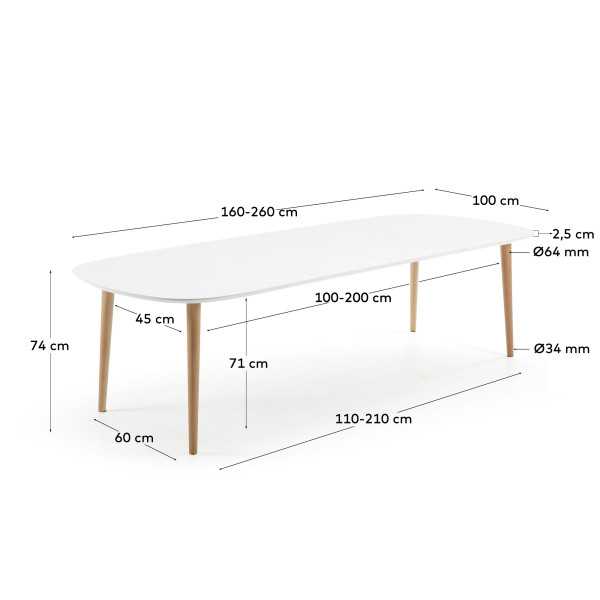 MESA EXTENSÍVEL OQUI MDF LACADO...
