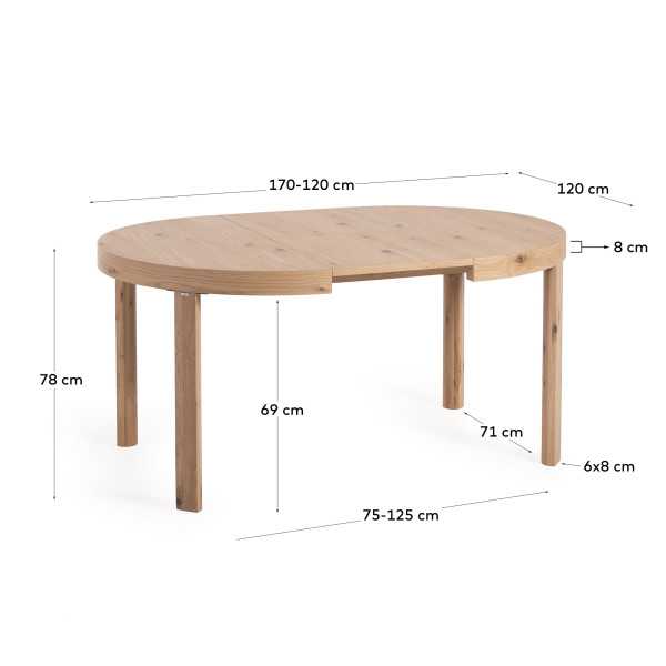 TABLE EXTENSIBLE RONDE COLLEEN...