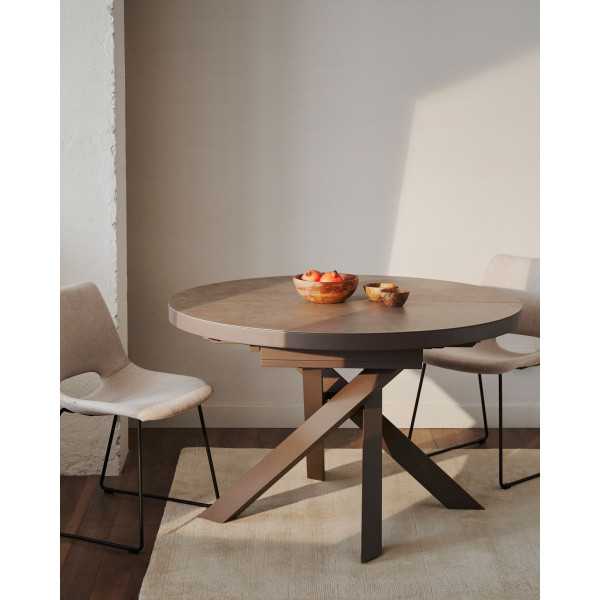 TABLE EXTENSIBLE RONDE VASHTI EN GRÈS...