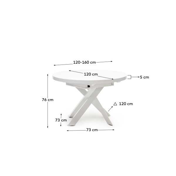 VASHTI ROUND EXTENDABLE TABLE IN MDF...