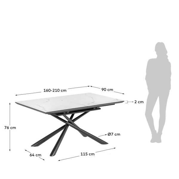 THEONE EXTENDABLE TABLE IN WHITE...