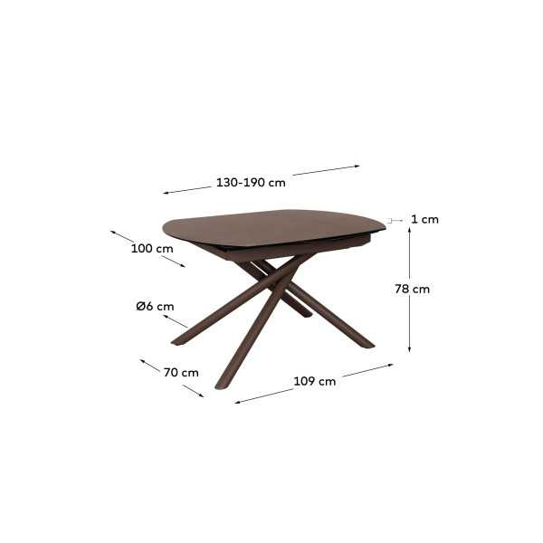 YODALIA EXTENDABLE TABLE IN PORCELAIN...