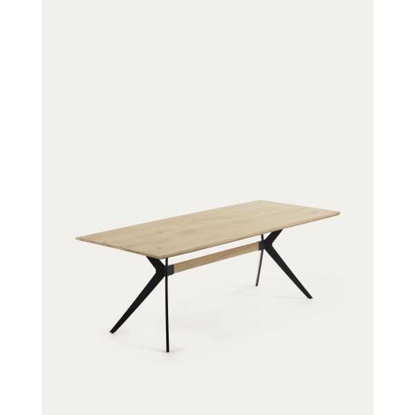 AMETHYST TABLE WITH BLEACHED OAK...