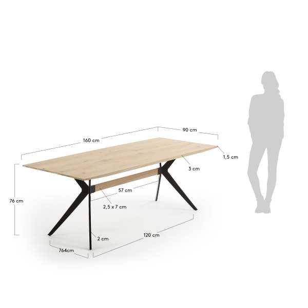 AMETHYST TABLE WITH BLEACHED OAK...