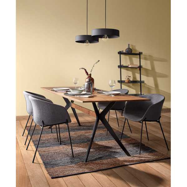 AMETHYST TABLE WITH AGED-EFFECT OAK...