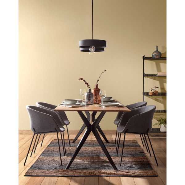 AMETHYST TABLE WITH AGED-EFFECT OAK...