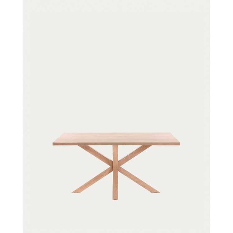 ARGO TABLE 160 X 100 CM MELAMINE NATURAL FINISH AND STEEL LEGS