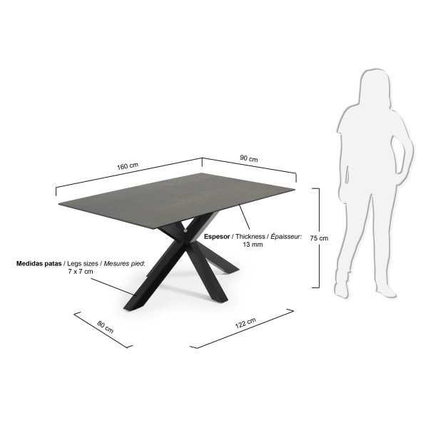 MESA ARGO 160 X 90 CM EM GRÉS...
