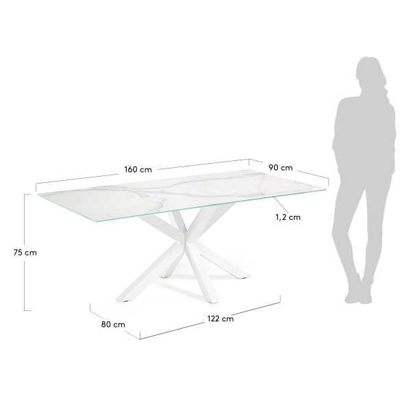 MESA ARGO 160 X 90 CM GRES PORCELANA...