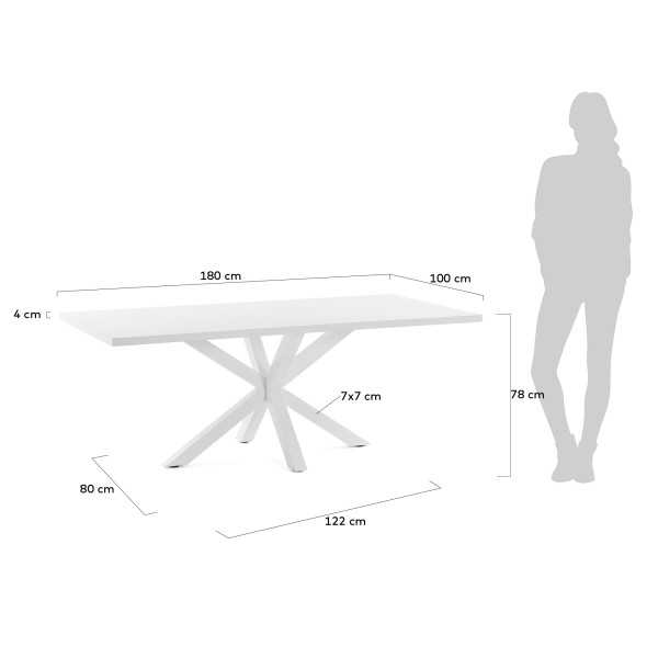 TABLE ARGO 180 X 100 CM MÉLAMINE...