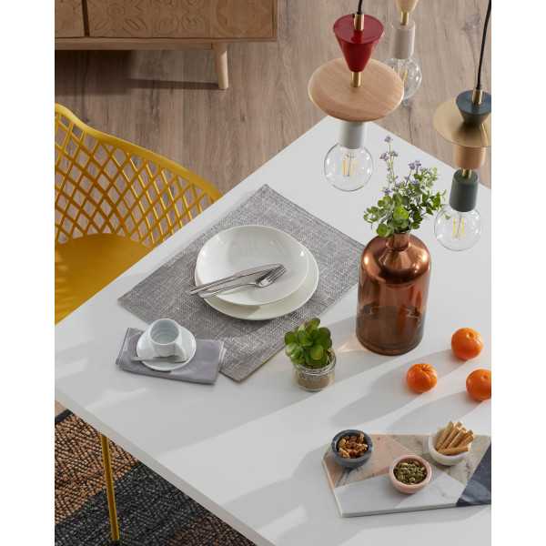 TABLE ARGO 200 CM MÉLAMINE BLANC ET...