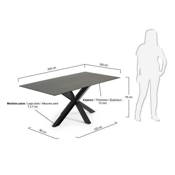MESA ARGO 200 X 100 CM EM GRÉS...