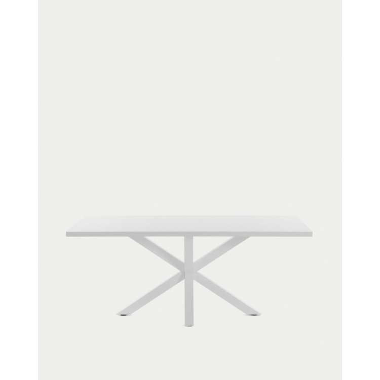 MESA ARGO 200 X 100 CM MELAMINA BRANCA E PERNAS BRANCAS