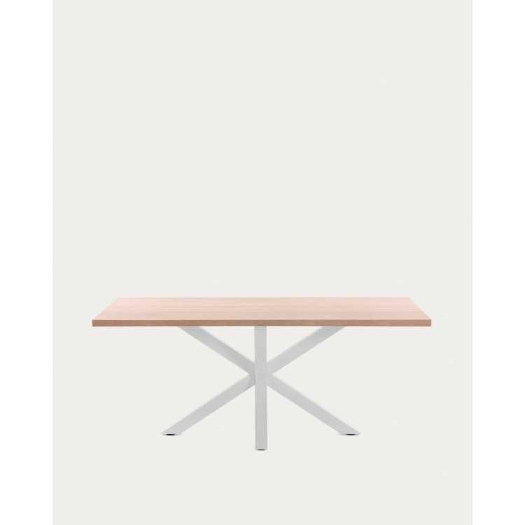 ARGO TABLE 200 X 100 CM NATURAL MELAMINE AND WHITE LEGS