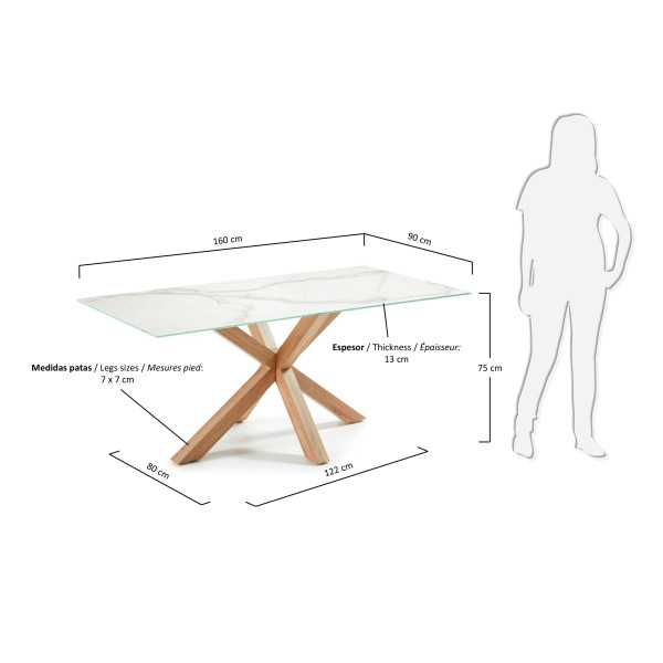 ARGO TABLE IN WHITE PORCELAIN...