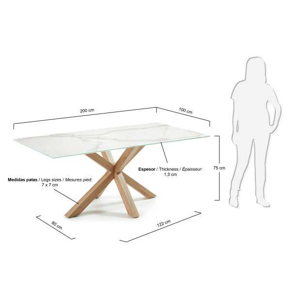 MESA ARGO EM GRÉS PORCELANATO BRANCO...