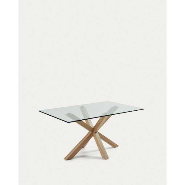 MESA DE VIDRO ARGO E PERNAS DE AÇO...