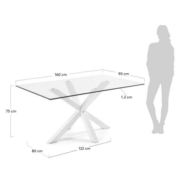 MESA DE VIDRO ARGO E PERNAS DE AÇO...