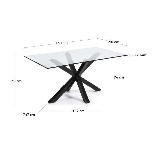 MESA DE VIDRO ARGO E PERNAS DE AÇO...