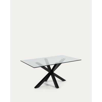 ARGO GLASS TABLE AND STEEL...