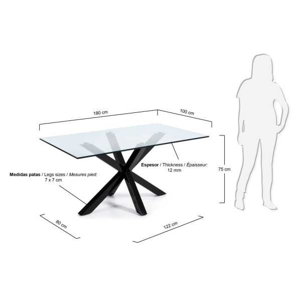 MESA DE VIDRO ARGO E PERNAS DE AÇO...