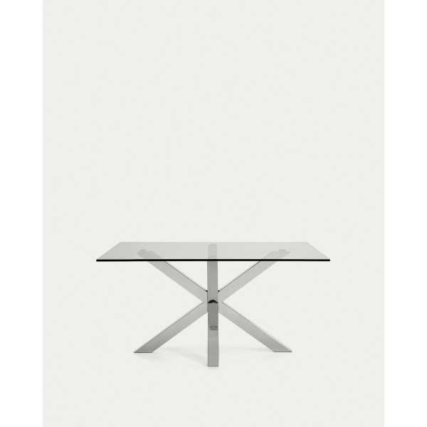 TABLE ARGO EN VERRE ET PIEDS EN ACIER...