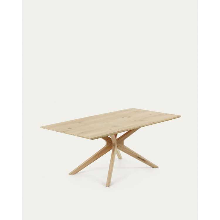 MESA ARMANDE EM COMPENSADO DE CARVALHO COM ACABAMENTO BRANQUEADO 180 X 9