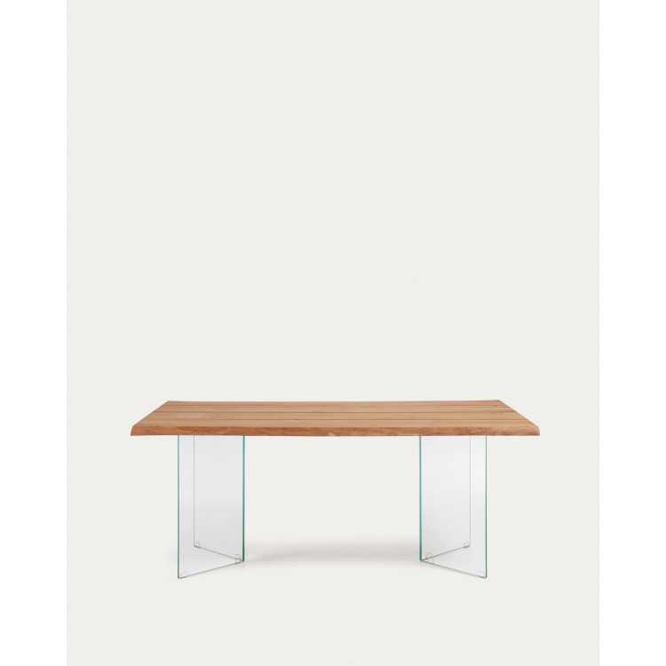 LOTTY TABLE IN NATURAL FINISH OAK PLYWOOD AND V-LEGS