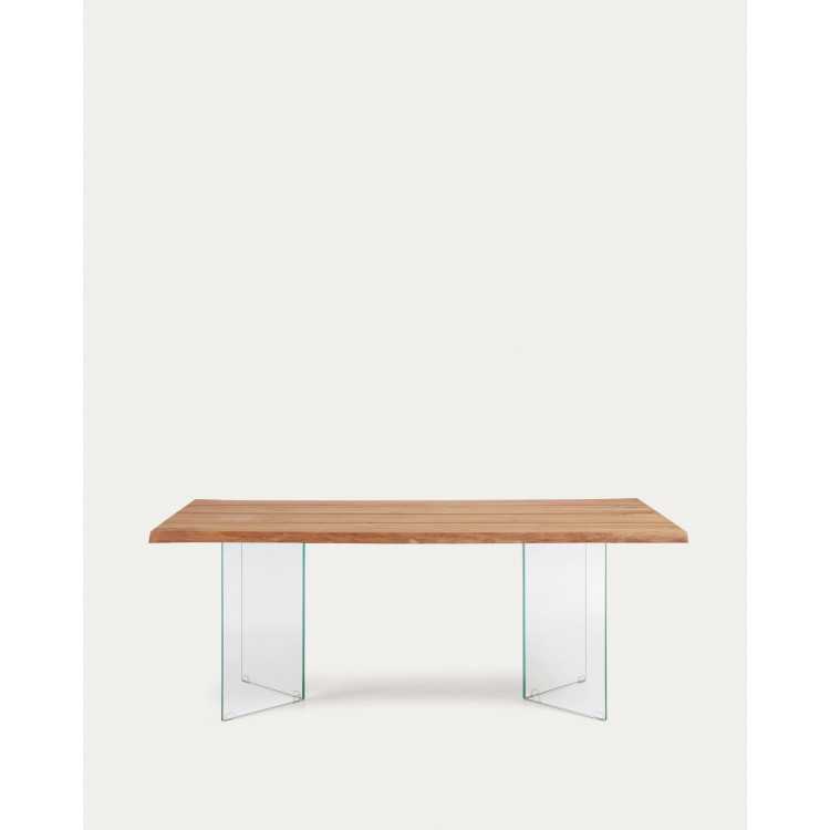 LOTTY TABLE IN NATURAL FINISH OAK PLYWOOD AND V-LEGS