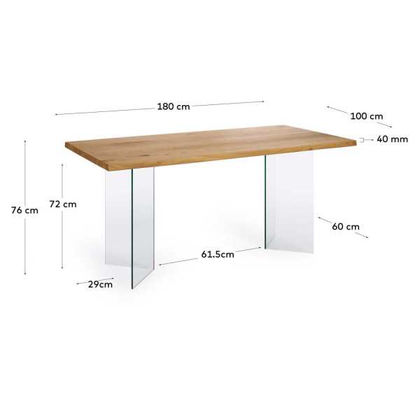 LOTTY TABLE IN NATURAL FINISH OAK...