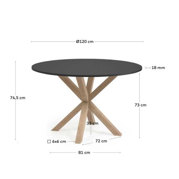 MESA REDONDA COMPLETA ARGO D 119 CM...