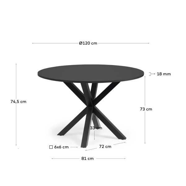 TABLE RONDE FULL ARGO D 119 CM EN MDF...