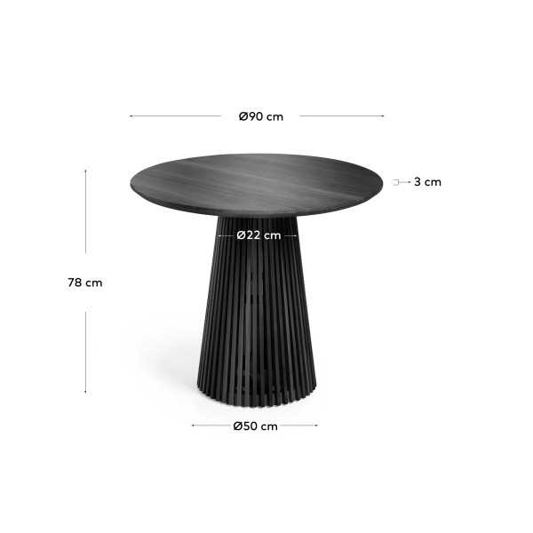 JEANETTE DINING TABLE 90 CM SOLID...