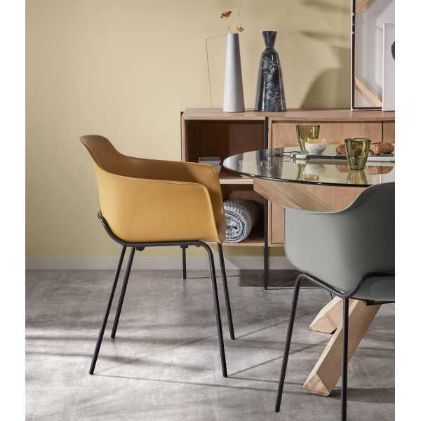 TABLE RONDE LOTUS EN VERRE ET PIEDS...
