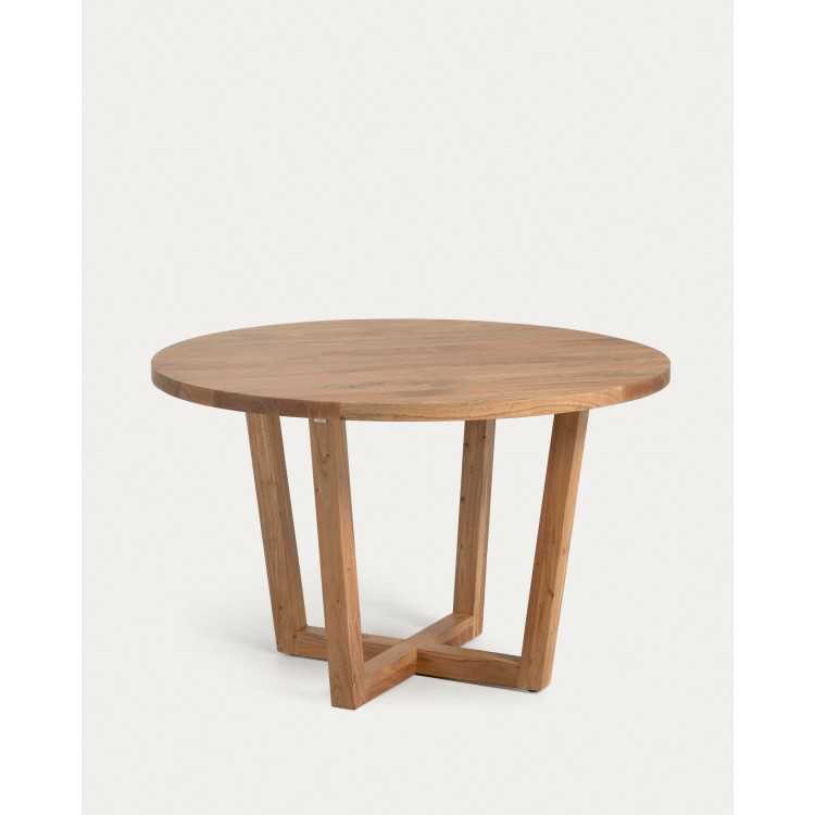 MESA REDONDA NAHLA EM MADEIRA DE ACÁCIA ACABAMENTO NATURAL D 120CM