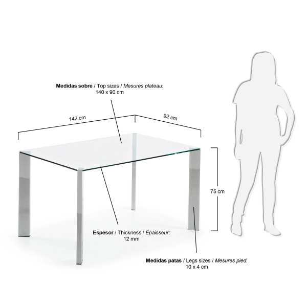MESA DE VIDRO SPOT E PERNAS DE AÇO...